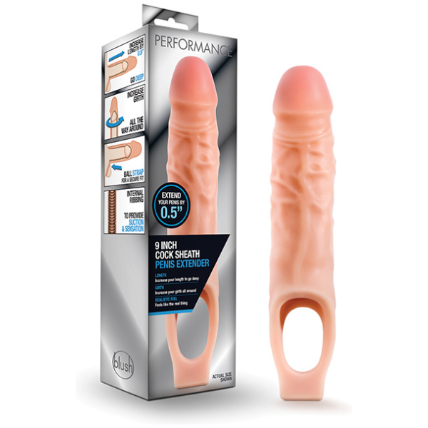 Blush Performance 9" Cock Sheath Penis Extender - Flesh