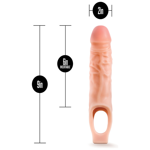 Blush Performance 9" Cock Sheath Penis Extender - Flesh - Image 2