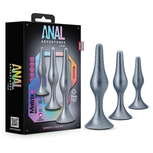 Blush Anal Adventures Matrix Genesis Plug Kit - Silver