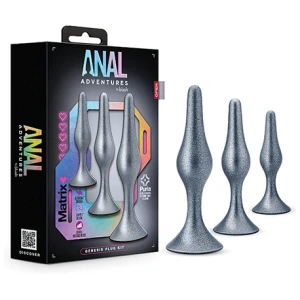 Blush Anal Adventures Matrix Genesis Plug Kit - Silver