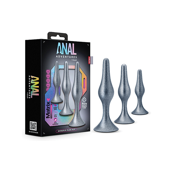 Blush Anal Adventures Matrix Genesis Plug Kit - Silver