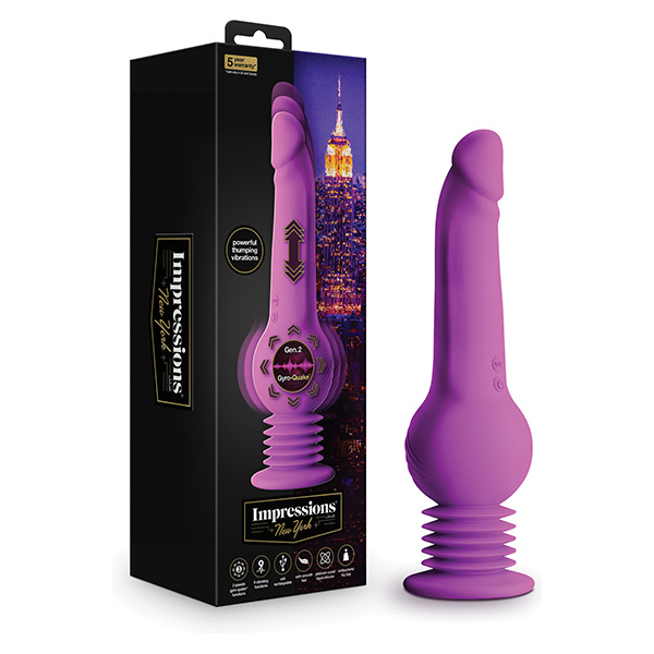 Blush Impressions New York Gyro Quake Dildo - Purple