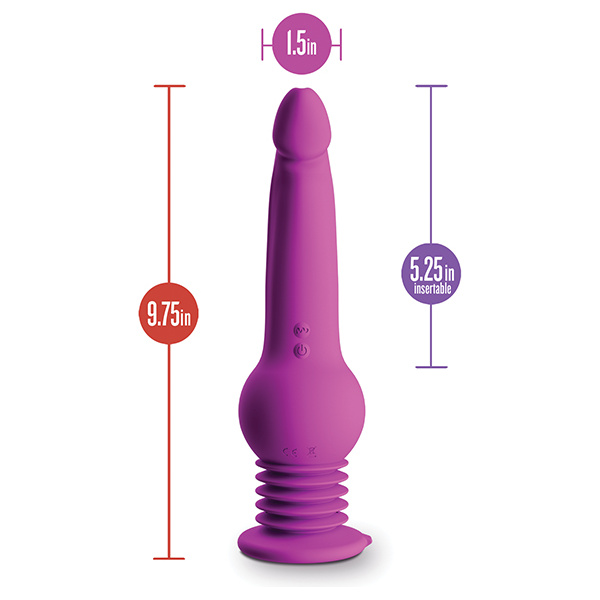 Blush Impressions New York Gyro Quake Dildo - Purple - Image 2