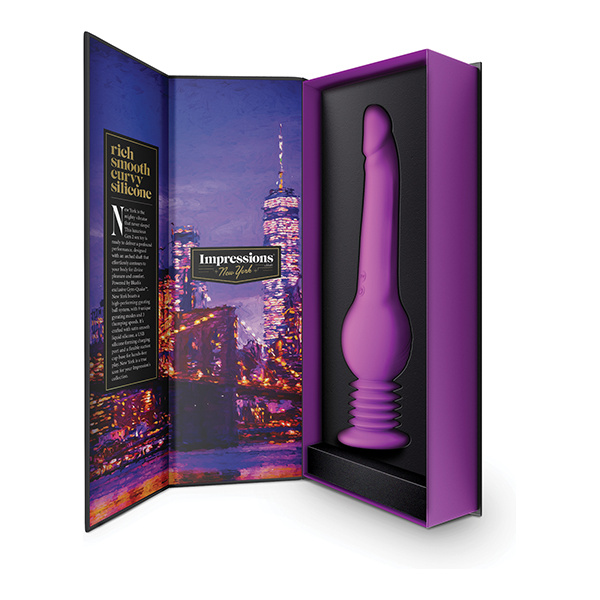 Blush Impressions New York Gyro Quake Dildo - Purple - Image 4