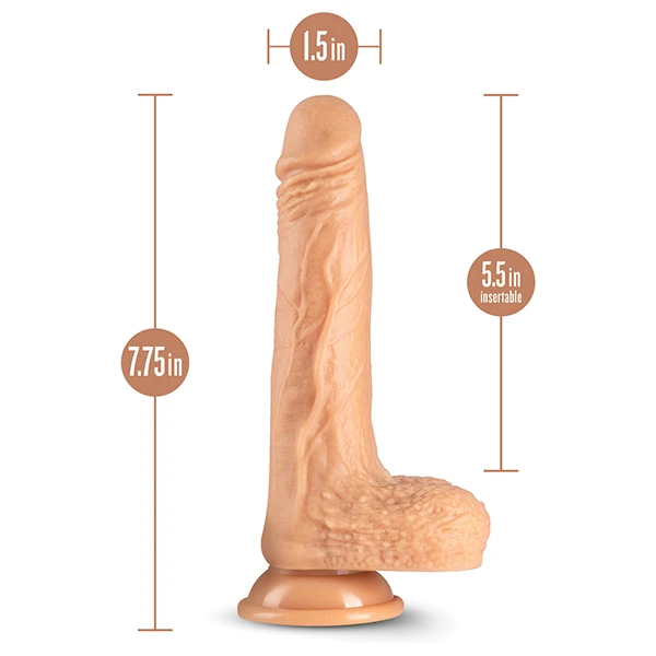 Blush Dr. Skin Silicone Dr. Grey 7" Thrusting Dildo - Vanilla - Image 3