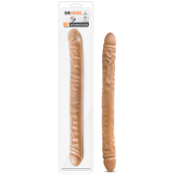 Blush Dr. Skin 18" Double Dildo - Mocha