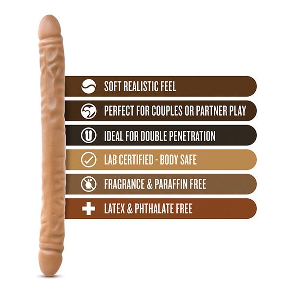 Blush Dr. Skin 18" Double Dildo - Mocha - Image 3