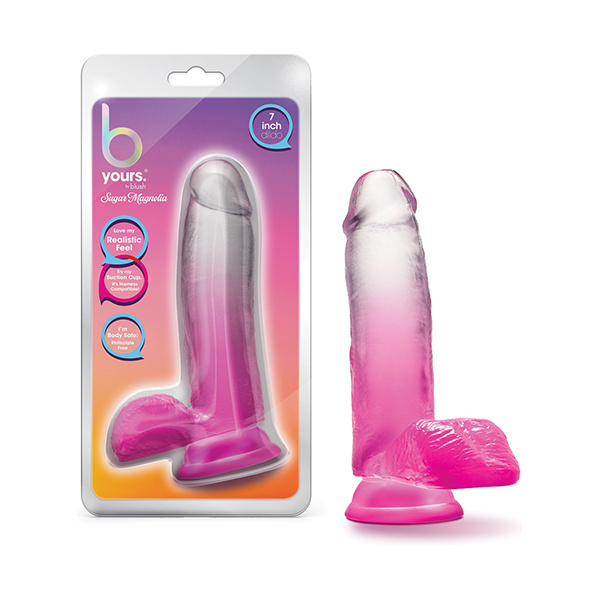 Blush B Yours 7" Sugar Magnolia Dildo - Fuchsia