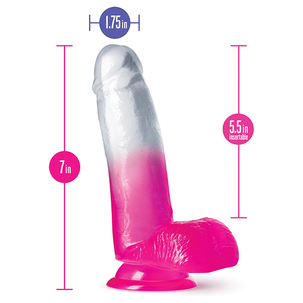 Blush B Yours 7" Sugar Magnolia Dildo - Fuchsia - Image 3