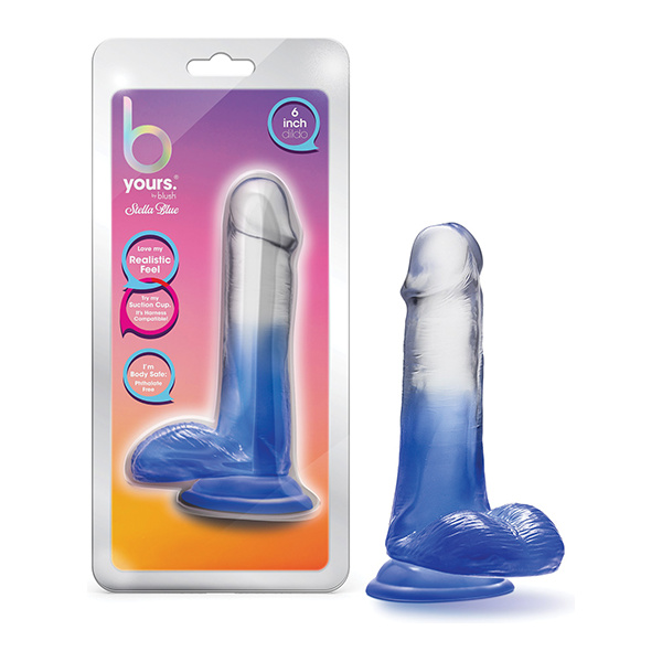 Blush B Yours 6" Stella Blue Dildo - Blue