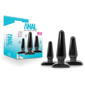 Blush Anal Adventures Basic Plug Kit - Black