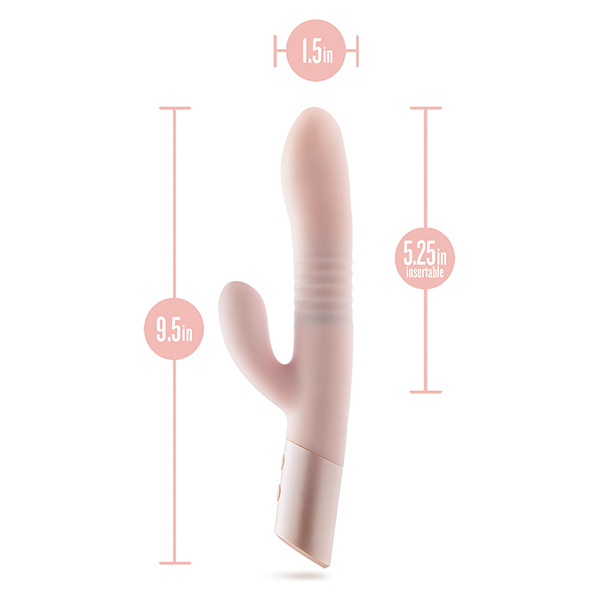 Blush Fraya Rabbit Rechargeable Vibrator - Pink - Image 3