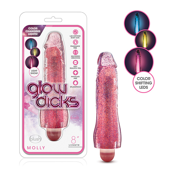 Blush Glow Dicks Glitter Vibrator Molly