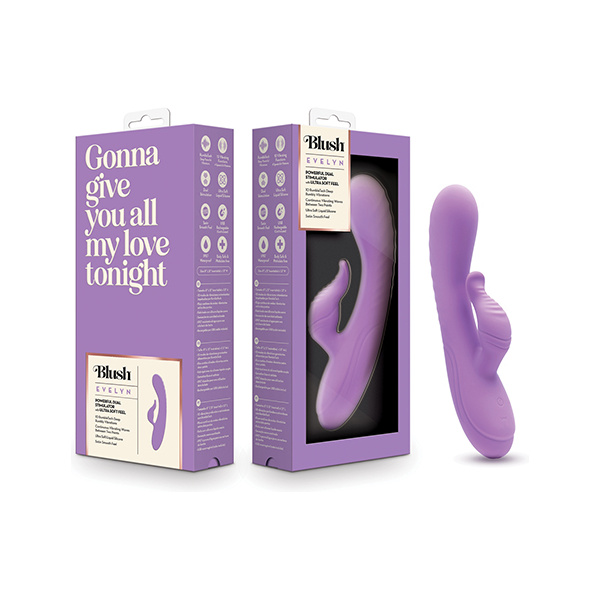 Blush Evelyn Rabbit Vibrator - Purple