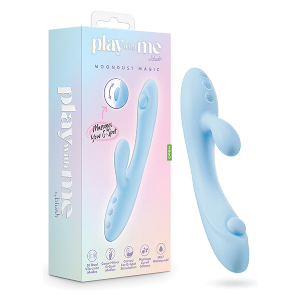 Blush Play With Me Moondust Magic Vibrator - Blue