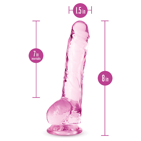 Blush Naturally Yours 8" Crystalline Dildo - Image 4