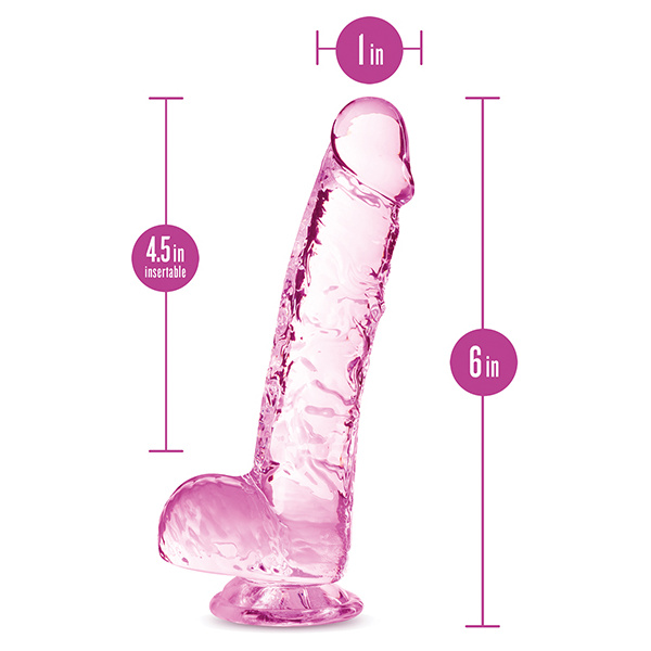 Blush Naturally Yours 6" Crystalline Dildo - Image 5