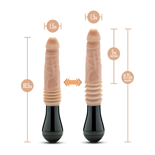 Blush Dr. Skin Silicone Dr. Arthur Thrusting Gyrating Vibrating Dildo - Image 3