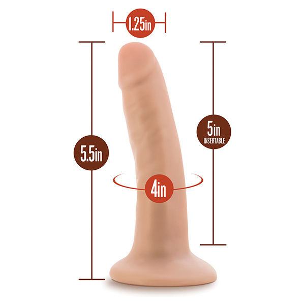 Blush Dr. Skin Silicone Dr. Lucas 5.5" Dildo - Image 4