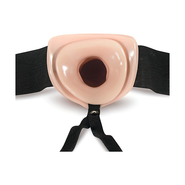 Blush Dr. Skin 7" Hollow Strap On - Vanilla - Image 4