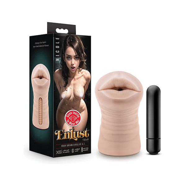 Blush EnLust Mouth Stroker w-Vibrating Bullet - Nicole