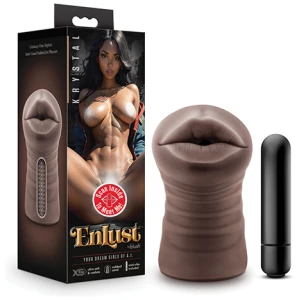 Blush EnLust Mouth Stroker w-Vibrating Bullet - Krystal