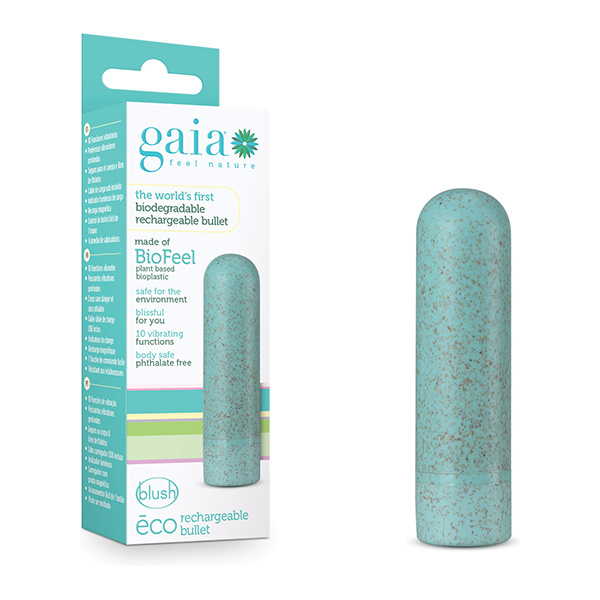 Blush Gaia Eco Rechargeable Bullet - Aqua