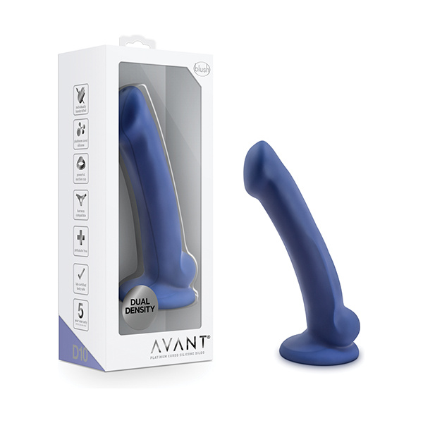 Blush Avant D10 Silicone Dildo - Ergo Mini Indigo