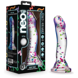 Blush Neo Elite Hanky Panky 7" Confetti Dildo - Glow in the Dark