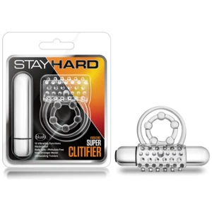 Blush Stay Hard Super Clitifier Cock Ring - Clear