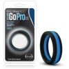Blush Performance Silicone Go Pro Cock Ring - Black-Blue