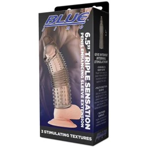 Blue Line C & B 6.5" Triple Sensation Penis Enhancing Sleeve Extension - Smoke