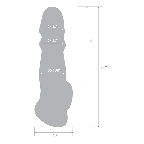 Blue Line C & B 6.75" Girthy Penis Enhancing Sleeve Extension - Clear - Image 4