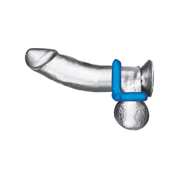 Blue Line C & B Dual Cock & Ball Stamina Enhancement Ring - Jelly Blue Pack of 2 - Image 5