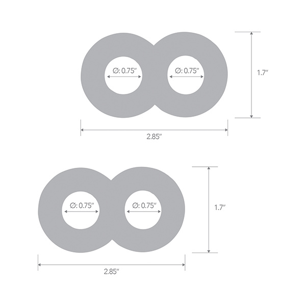 Blue Line C & B Dual Cock & Ball Stamina Enhancement Ring - Jelly Blue Pack of 2 - Image 2