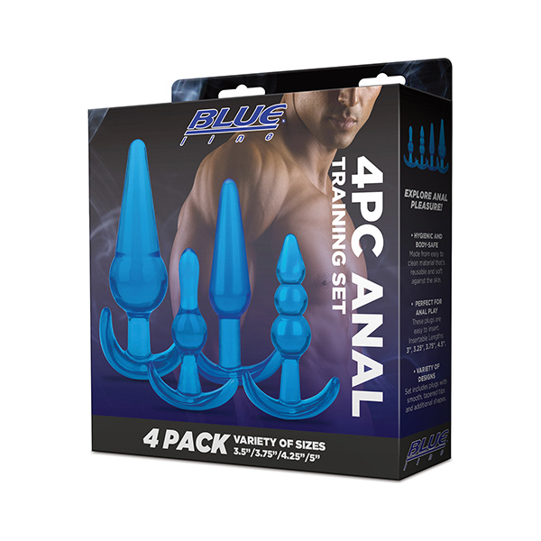 Blue Line C & B 4 pc Anal Training Set - Jelly Blue