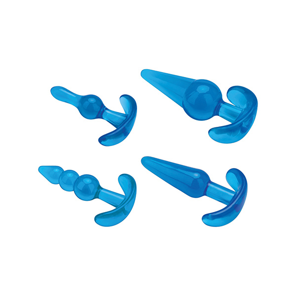 Blue Line C & B 4 pc Anal Training Set - Jelly Blue - Image 4