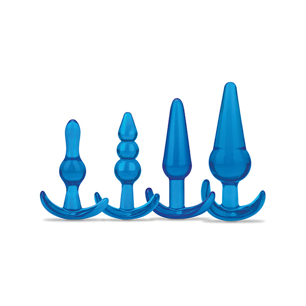 Blue Line C & B 4 pc Anal Training Set - Jelly Blue - Image 3