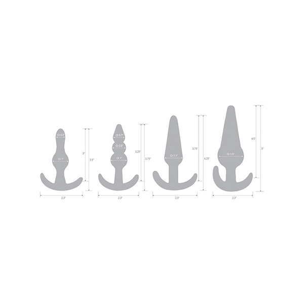 Blue Line C & B 4 pc Anal Training Set - Jelly Blue - Image 2