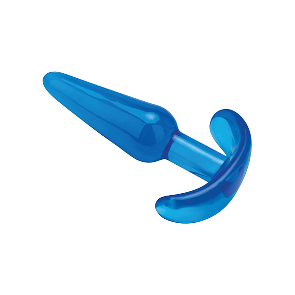 Blue Line C & B 4.25" Slim Tapered Butt Plug - Jelly Blue - Image 2