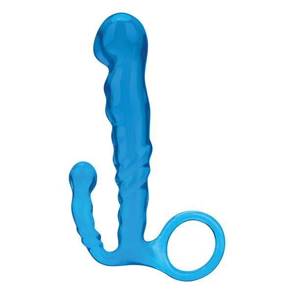 Blue Line C & B 4.5" Beginners Prostate Massager - Jelly Blue - Image 3