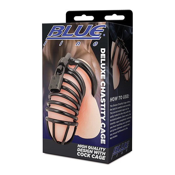 Blue Line Deluxe Chastity Cage