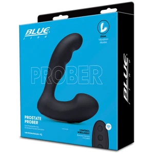 Blue Line Vibrating Prostate Prober w-Remote - Black