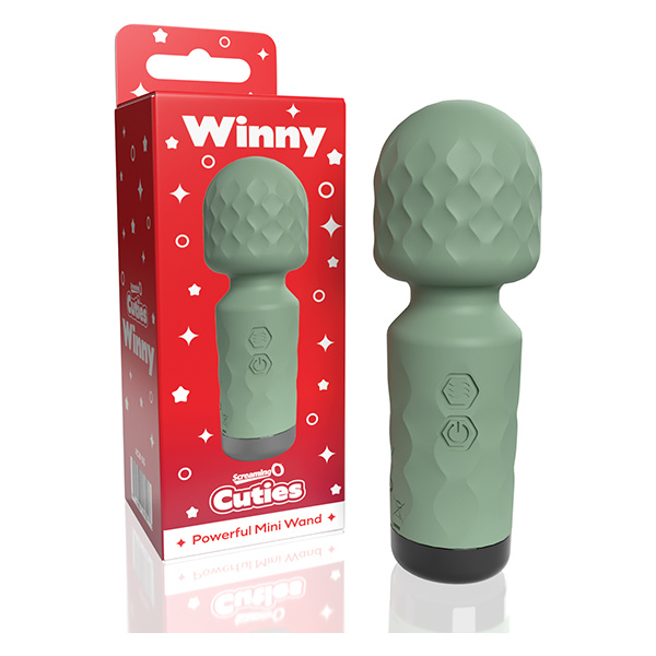 Screaming O Cuties Winny Vibrating Mini Wand - Sage Green
