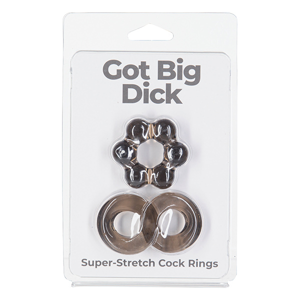 Got Big Dick 2 Pack Cock Rings - Black