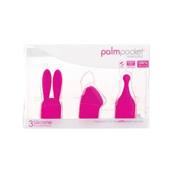 Palm Power Palm Pocket Extended Accessories - 3 Silicone Heads Pink