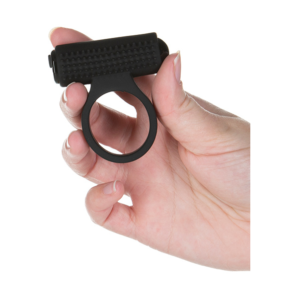 Cosmic Cock Ring w-Rechargeable Bullet - 9 Functions Black - Image 4