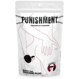 Punishment Bunny Tail Butt Plug - Black