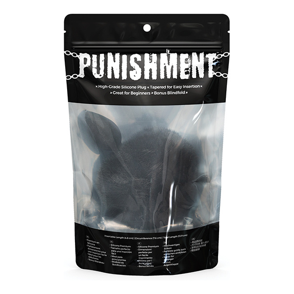 Punishment Bunny Tail Butt Plug - Black - Image 4