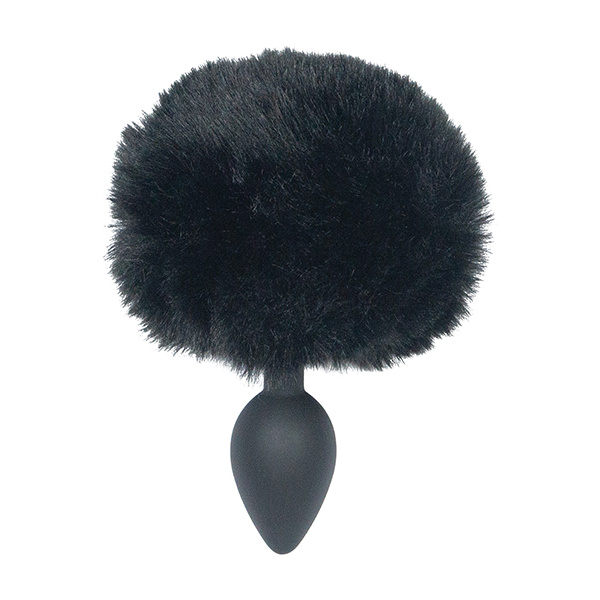 Punishment Bunny Tail Butt Plug - Black - Image 3